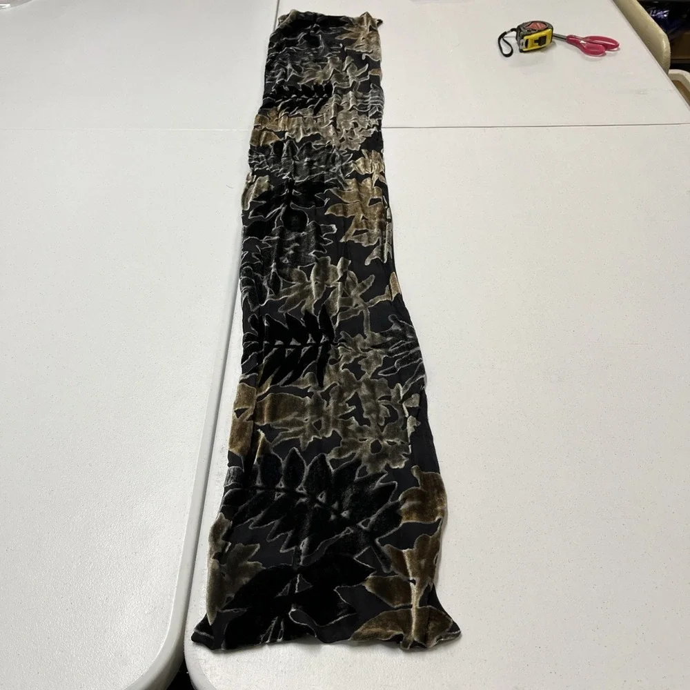 Black Burnout Sheer Burnout Velvet‎ Scarf Whimsigoth Fairy Grunge Event Glam
